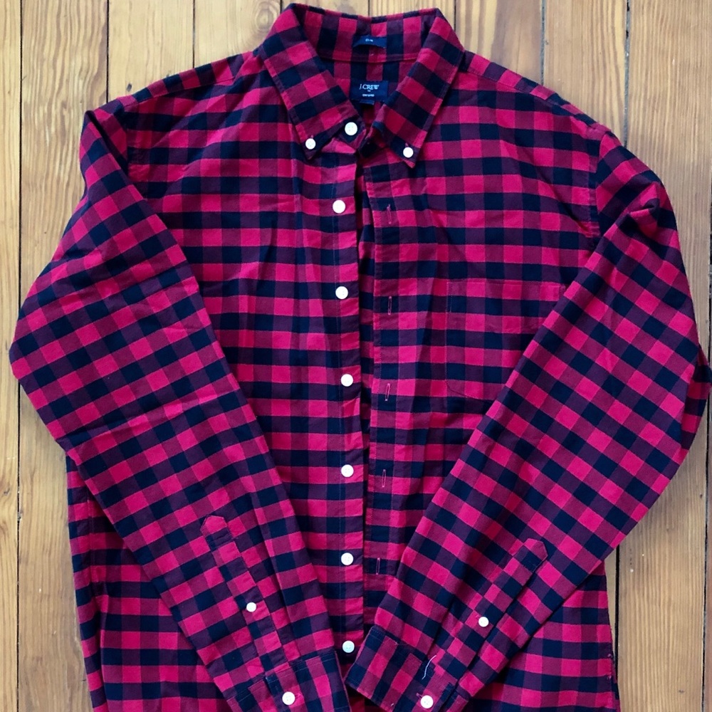 J.Crew Men’s oxford in buffalo check